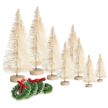 8pcs Mini Christmas Tree Set for Festive Decor