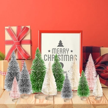 8pcs Mini Christmas Tree Set for Festive Decor