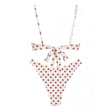 Seamoly Vintage Polka Dots Bikini Set for Beach Fun