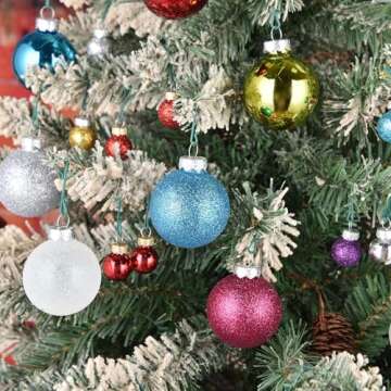 100ct Shatterproof Christmas Balls Decorations Set for Holiday