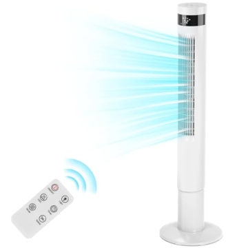 Antarctic Star 43-Inch Tower Fan - Quiet Remote-Controlled Cooling