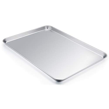 TeamFar Heavy Duty Baking Sheet Set, Stainless Steel 2-Piece Baking Pans