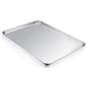 TeamFar Heavy Duty Baking Sheet Set, Stainless Steel 2-Piece Baking Pans