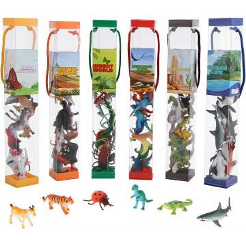 72 PCS Realistic Animal Figures - Perfect for Kids