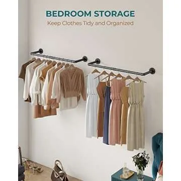 Stylish OROPY Industrial Pipe Clothes Rack Set of 2