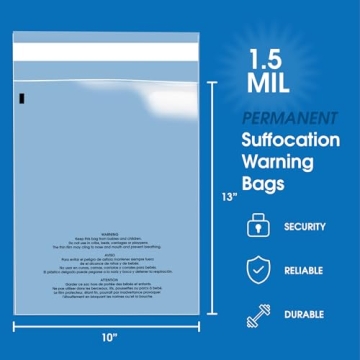 Spartan 10 x 13 Clear Poly Bags - 1000 Count Self Seal