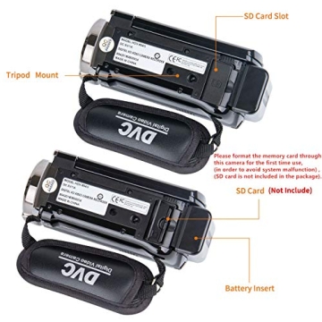 Full HD kicteck Video Camcorder with 16X Zoom