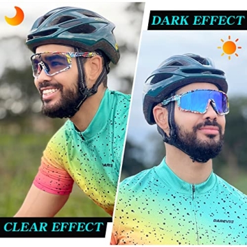 KAPVOE Cycling Glasses for Men Women Photochromic Sunglasses