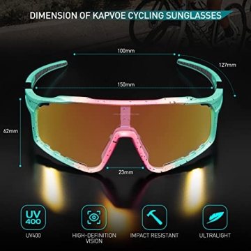 KAPVOE Cycling Glasses for Men Women Photochromic Sunglasses
