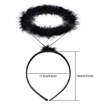 UNIME 2 Pack Angel Halo Headbands for Halloween and Christmas Parties