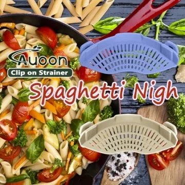 AUOON Clip On Strainer for Easy Kitchen Draining Tools