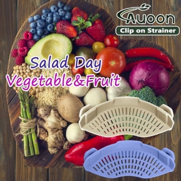 AUOON Clip On Strainer for Easy Kitchen Draining Tools