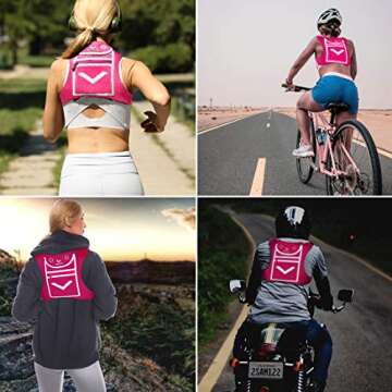Pink Running Mini Backpack Vest – Reflective, Lightweight Gear