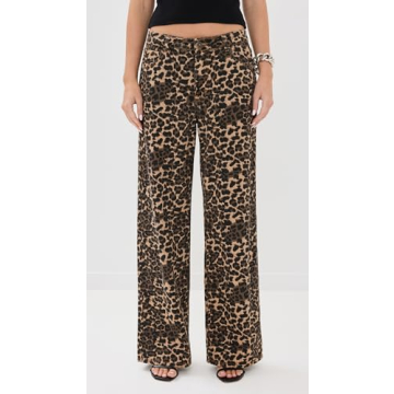Lioness Leopard Print Women's Denim Jeans for Stylish Comfort
