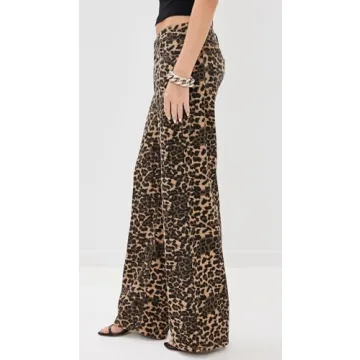Lioness Leopard Print Women's Denim Jeans for Stylish Comfort