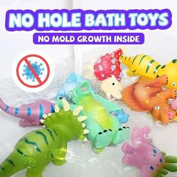 Hely Cancy No Hole Dinosaur Bath Toys for Toddler Fun