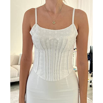 Stylish Women Lace Trim Cropped Camis Tank Tops Online