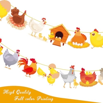 Vibrant Chicken Party Banners for All Celebrations