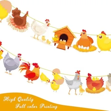 Vibrant Chicken Party Banners for All Celebrations