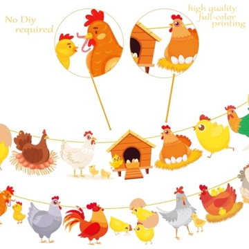 Vibrant Chicken Party Banners for All Celebrations