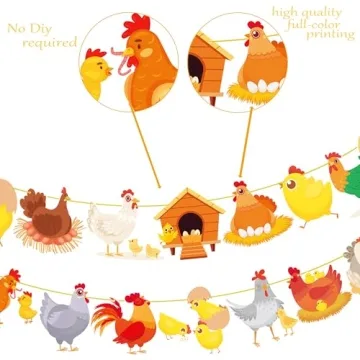 Vibrant Chicken Party Banners for All Celebrations
