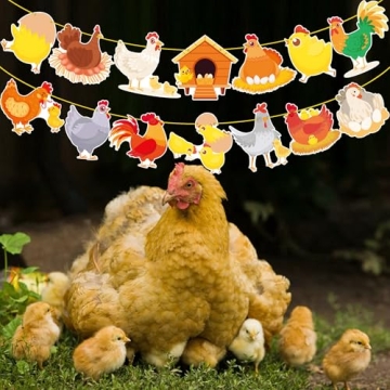 Vibrant Chicken Party Banners for All Celebrations
