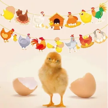 Vibrant Chicken Party Banners for All Celebrations