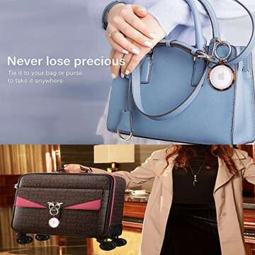 Omter Resin Airtag Case Holder with Airtag Keychain, Dropproof AirTag Keychain Cover, Full-Body Shoc...