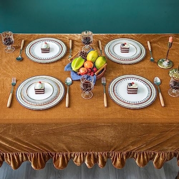 Luxurious GLORY SEASON Velvet Tablecloth for Every Occasion