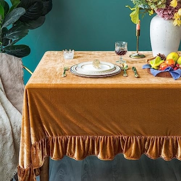 Luxurious GLORY SEASON Velvet Tablecloth for Every Occasion