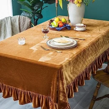 Luxurious GLORY SEASON Velvet Tablecloth for Every Occasion
