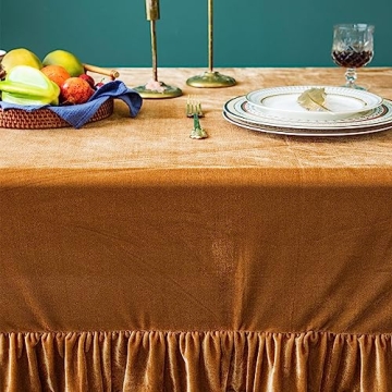 Luxurious GLORY SEASON Velvet Tablecloth for Every Occasion
