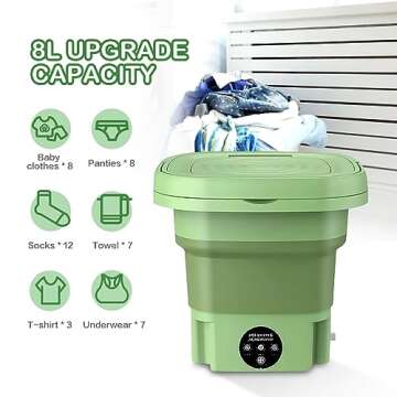 Viatia 8L Portable Top Load Washer for Easy Laundry