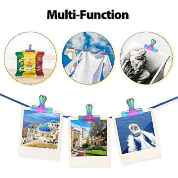 Durable Stainless Steel Bag Clips – 8 Pack for Home & Office