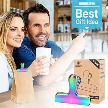 Durable Stainless Steel Bag Clips – 8 Pack for Home & Office