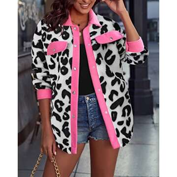 LookbookStore Women's Warm Sherpa Faux Fur Cardigans