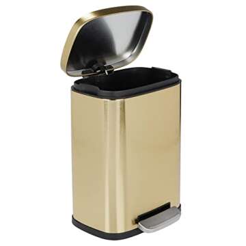 mDesign Stainless Steel Touchless Trash Can for Any Room