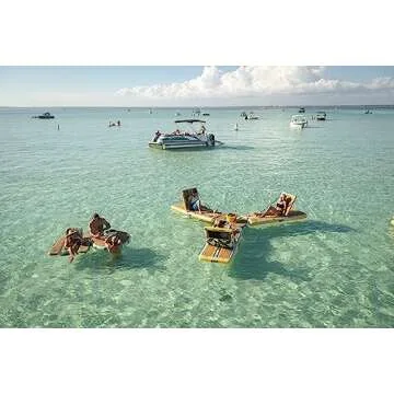 BOTE Aero Inflatable Hangout Suite Lounge Float Chair Removable Back Rest Adjustable Reclining Pool Lake Beach Adults Kids Family Friendly 8 FT Blow Up Multiple Color Options