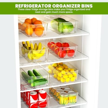 Utopia Home Clear Stackable Fridge Organizer Bins Set of 8