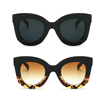 Trendy Freckles Mark Thick Butterfly Sunglasses for Women