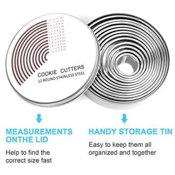 12 Pcs Donut Hole Cookie Biscuit Cutter Set for Baking