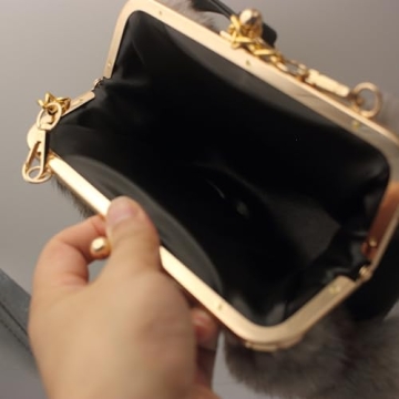 Luxurious Fashion Natural Fox Fur Handbag for Women