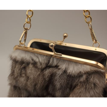 Luxurious Fashion Natural Fox Fur Handbag for Women
