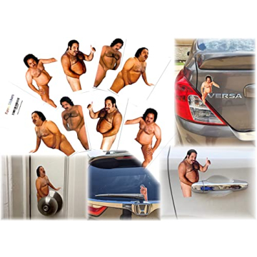 Funny Ron Jeremy Vinyl Stickers for Pranks 8pc Set