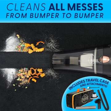 Portable 12V Car Vacuum Cleaner with Attachments