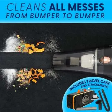 Portable 12V Car Vacuum Cleaner with Attachments