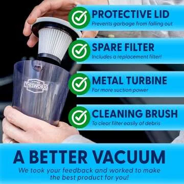 Portable 12V Car Vacuum Cleaner with Attachments