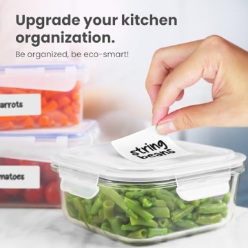 MESS 96-Pack Erasable Kitchen Labels for Containers & Jars