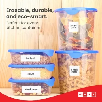 MESS 96-Pack Erasable Kitchen Labels for Containers & Jars