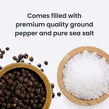 Olde Thompson 3" Orbit Salt & Pepper Shaker Set, Copper Top & Glass Globe Base